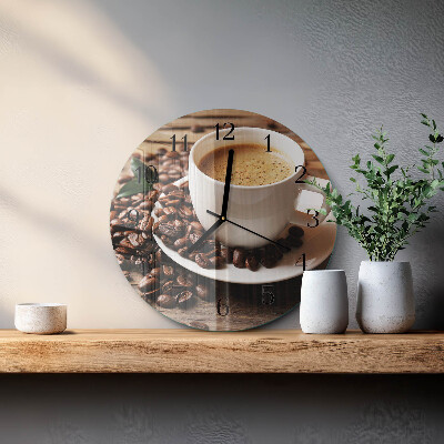 Round wall clock Coffee