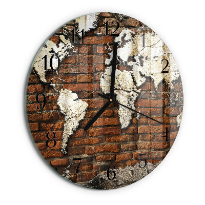 Round wall clock Continents