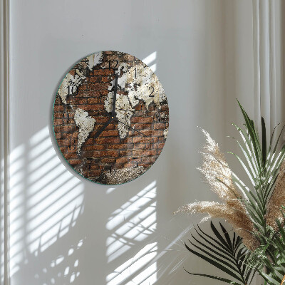 Round wall clock Continents