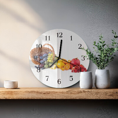 Round wall clock Fruit