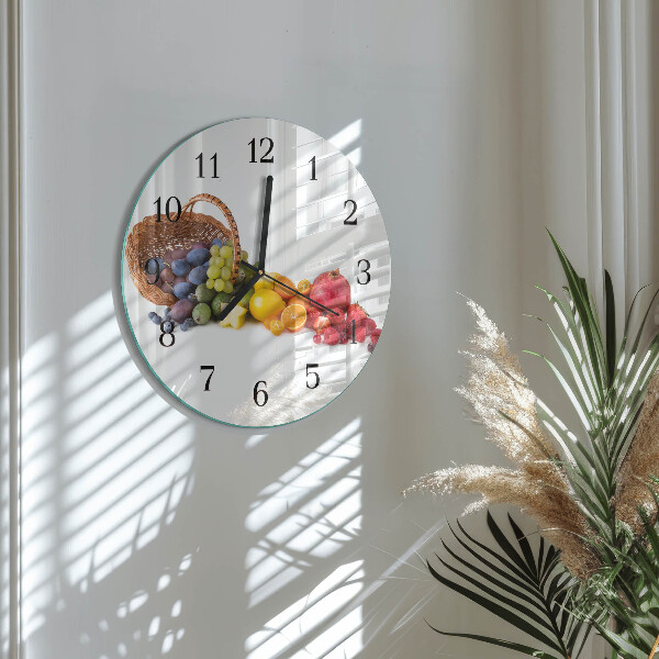 Round wall clock Fruit
