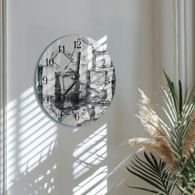 Round wall clock Ice
