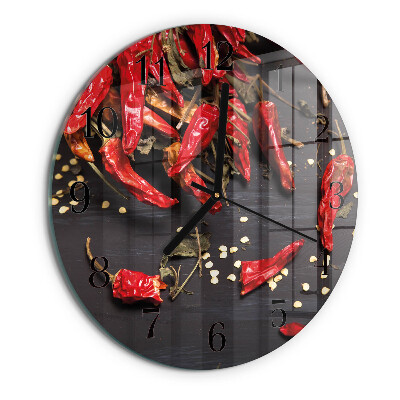 Round wall clock Chili peppers