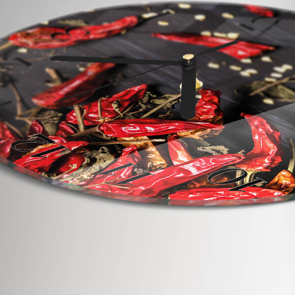 Round wall clock Chili peppers