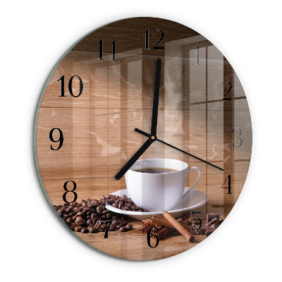 Round wall clock Coffee