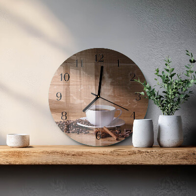 Round wall clock Coffee