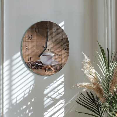 Round wall clock Coffee