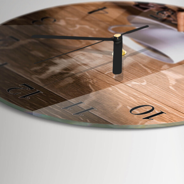 Round wall clock Coffee