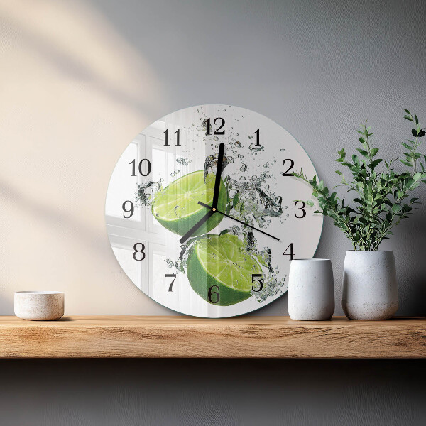 Round wall clock Calcium carbonate