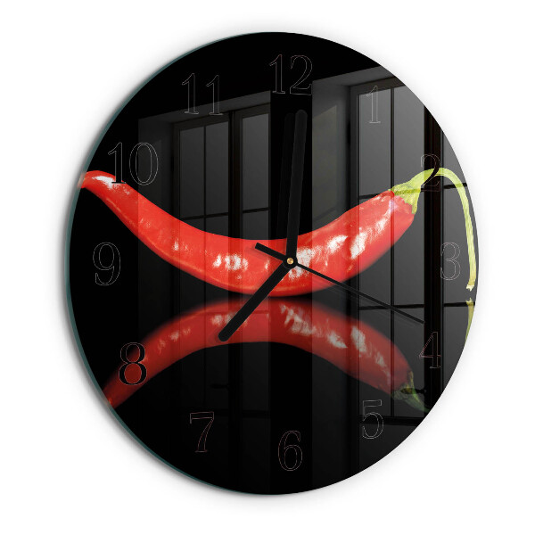 Round wall clock Chili peppers