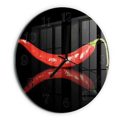 Round wall clock Chili peppers
