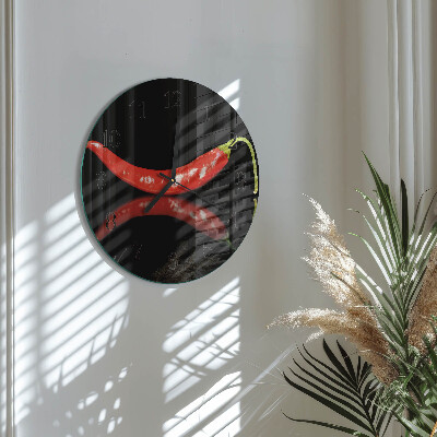 Round wall clock Chili peppers