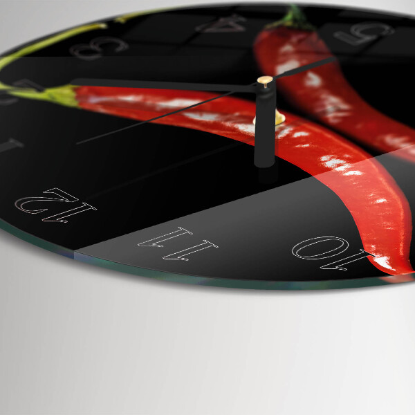 Round wall clock Chili peppers