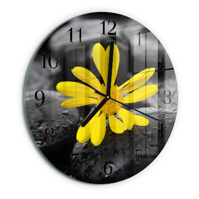Round wall clock Flower