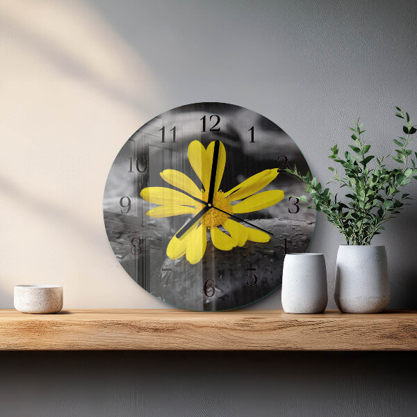 Round wall clock Flower