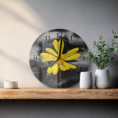 Round wall clock Flower