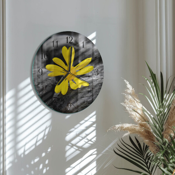 Round wall clock Flower