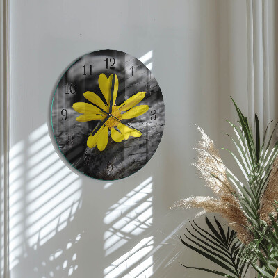 Round wall clock Flower