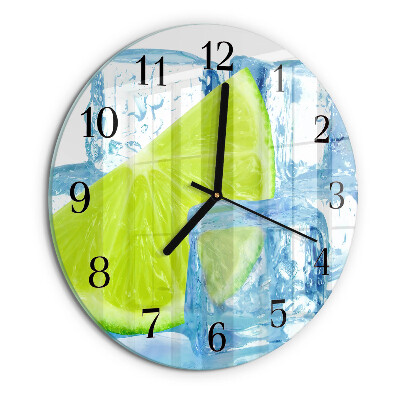 Round wall clock Lime Ice