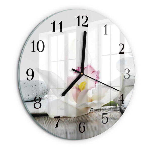 Round wall clock Orchid
