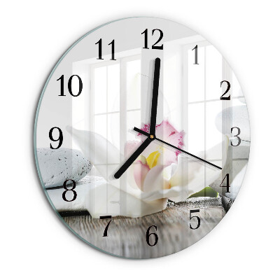 Round wall clock Orchid