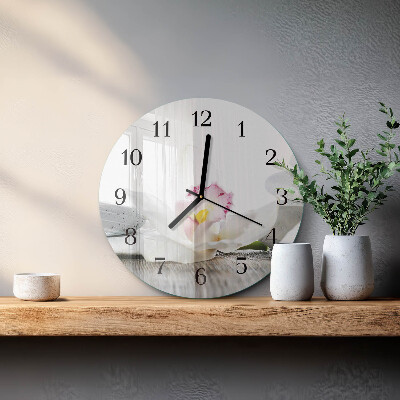 Round wall clock Orchid