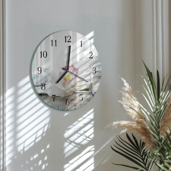 Round wall clock Orchid