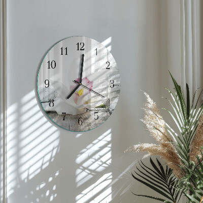 Round wall clock Orchid