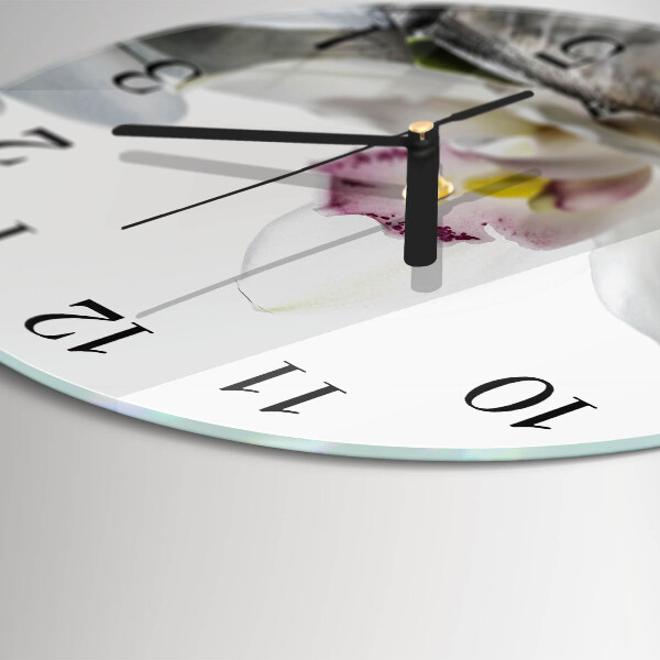 Round wall clock Orchid