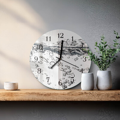 Round wall clock Water