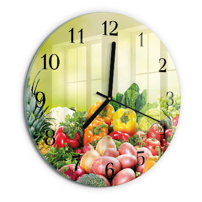Round wall clock Vegetables