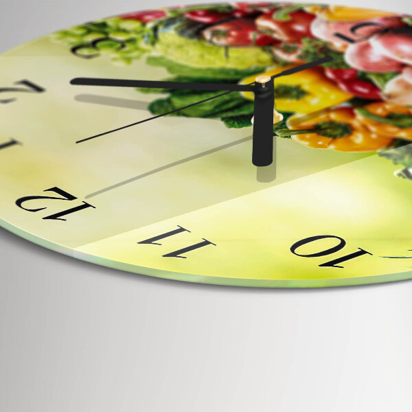 Round wall clock Vegetables