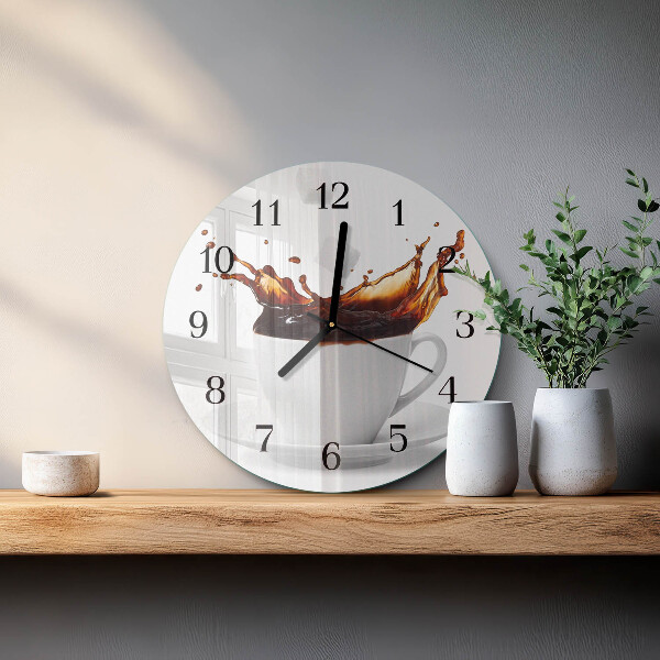 Round wall clock Coffee