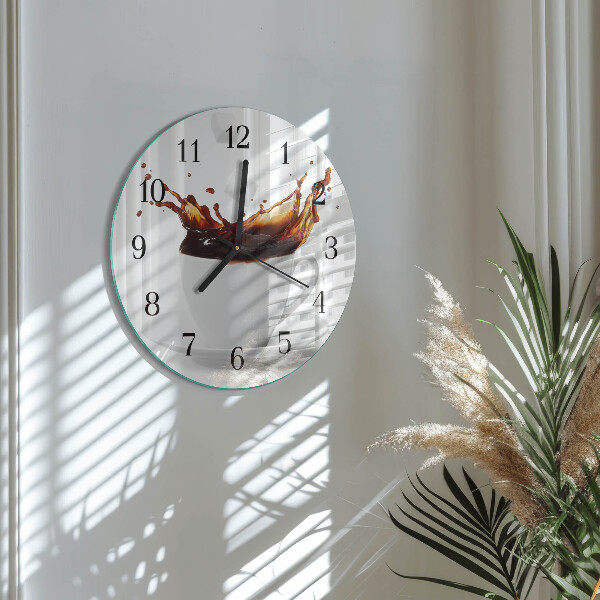 Round wall clock Coffee