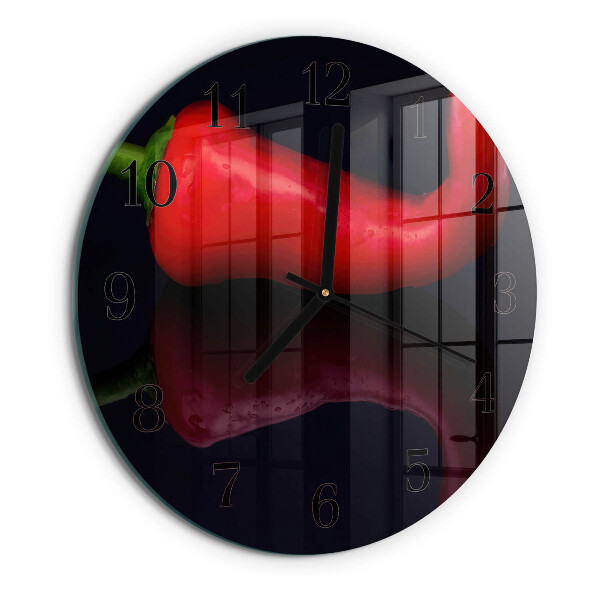 Round wall clock Chili peppers