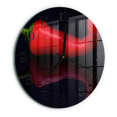 Round wall clock Chili peppers