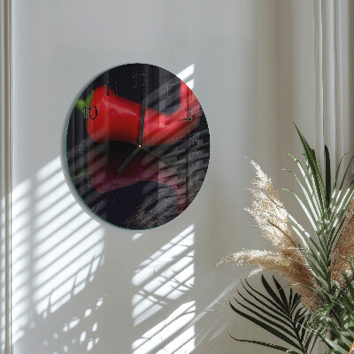 Round wall clock Chili peppers