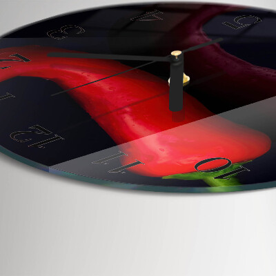 Round wall clock Chili peppers