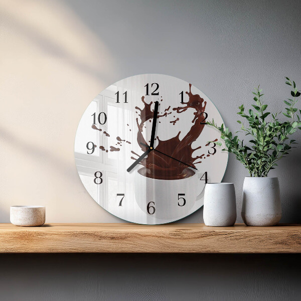Round wall clock Coffee