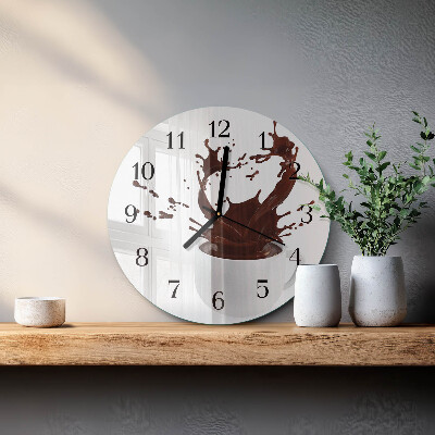 Round wall clock Coffee
