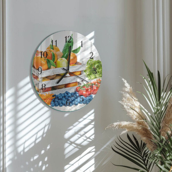 Round wall clock Vegetables