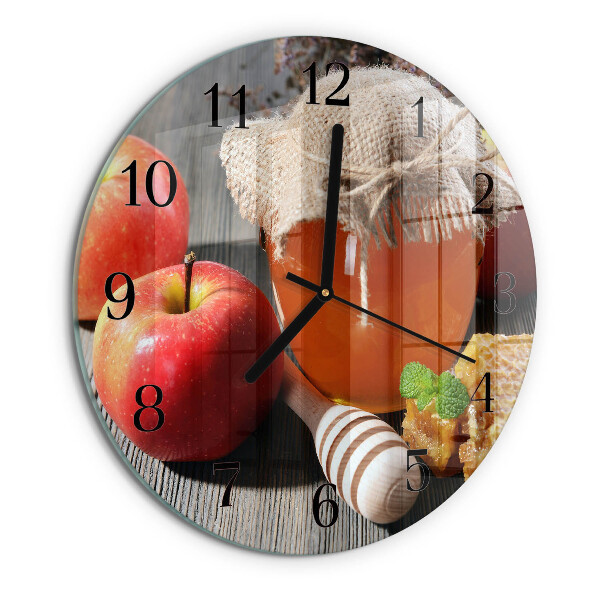 Round wall clock Apple Honey