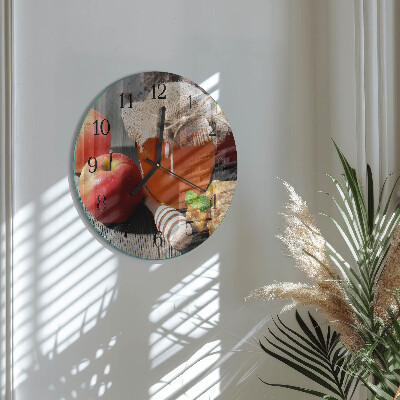 Round wall clock Apple Honey