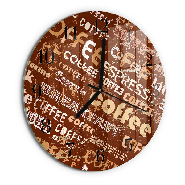 Round wall clock Coffee