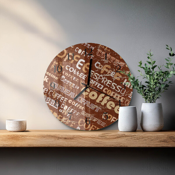 Round wall clock Coffee