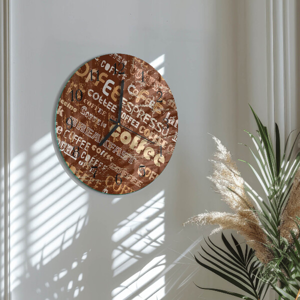 Round wall clock Coffee