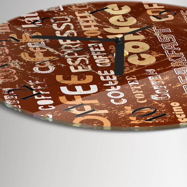 Round wall clock Coffee