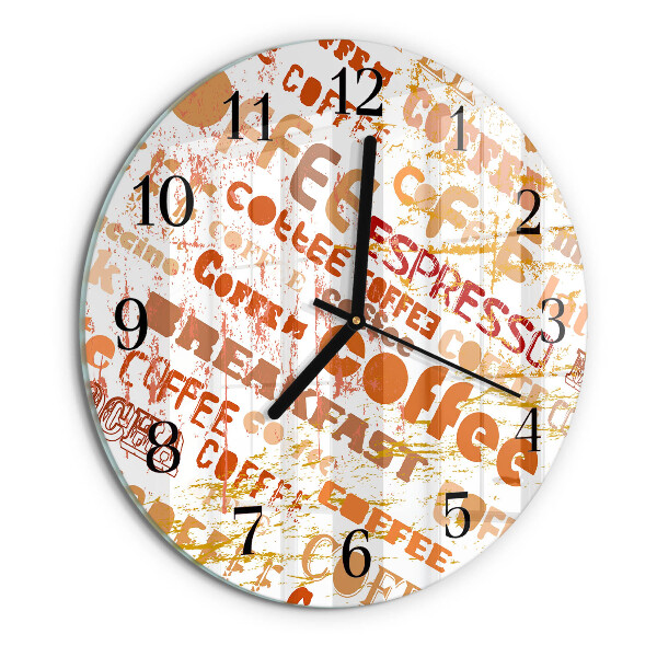 Round wall clock Coffee