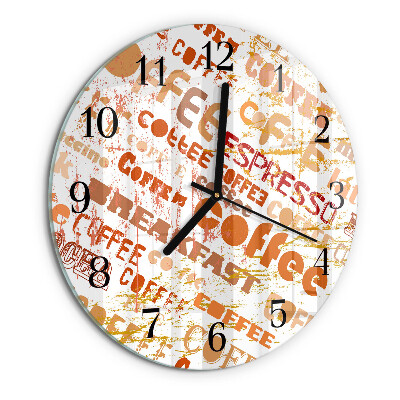 Round wall clock Coffee