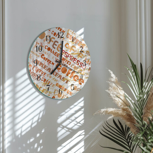 Round wall clock Coffee